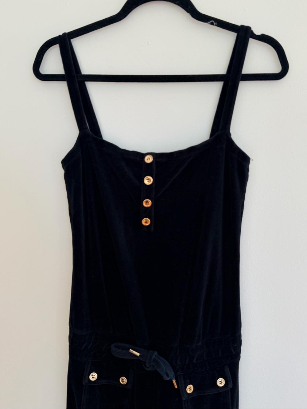 Y2K Juicy Couture Black Velour Jumpsuit - Picture 5 of 6